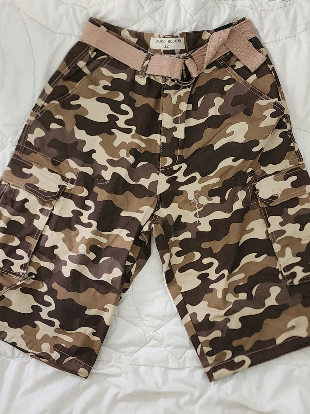 Men's Camo Cargo Shorts - Brown Camouflage